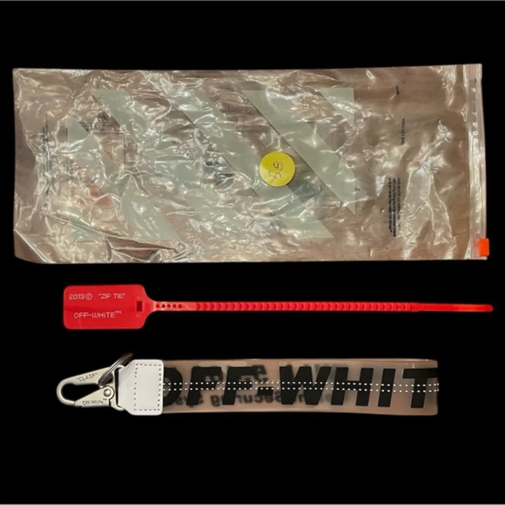 Off-White Clear With Black Key Lanyard